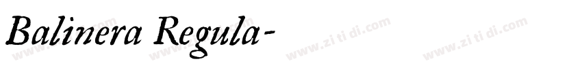 Balinera Regula字体转换